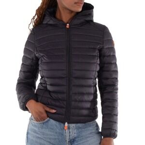 SAVE THE DUCK DAISY Animal-Free Ultra Light Jacket EBONY GREY WOMEN M ITALY